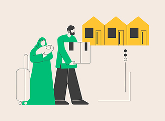 Image showing Resettlement of persons abstract concept vector illustration.