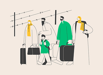 Image showing Community migration abstract concept vector illustration.