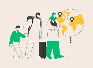 Image showing Family migration abstract concept vector illustration.