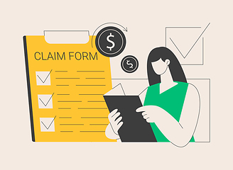 Image showing Claim your documents abstract concept vector illustration.