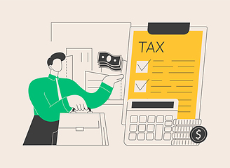 Image showing Corporate tax abstract concept vector illustration.