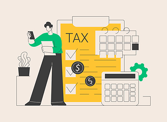 Image showing Tax year abstract concept vector illustration.