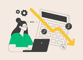 Image showing Calculating loss abstract concept vector illustration.