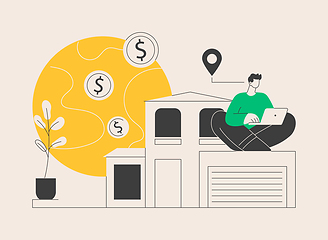 Image showing International and non-resident taxes abstract concept vector illustration.