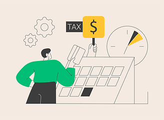 Image showing Tax payment deadline abstract concept vector illustration.
