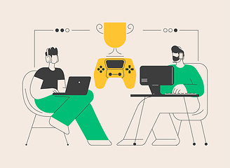 Image showing E-sport tournament abstract concept vector illustration.
