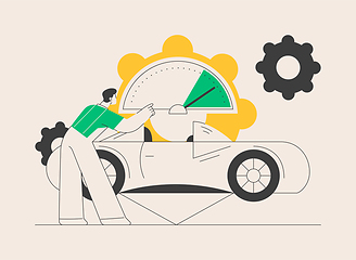 Image showing Car tuning abstract concept vector illustration.