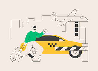 Image showing Taxi transfer abstract concept vector illustration.
