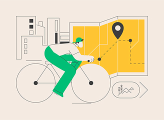 Image showing Bike paths network abstract concept vector illustration.