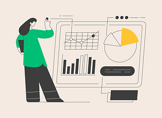 Image showing Data driven business model abstract concept vector illustration.