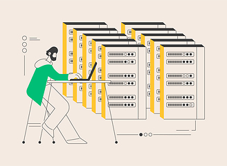 Image showing Data center abstract concept vector illustration.