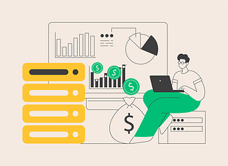 Image showing Data monetization abstract concept vector illustration.