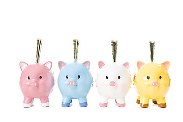 Image showing Piggy banks