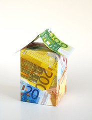 Image showing EURO money - house