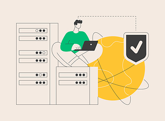 Image showing Proxy server abstract concept vector illustration.