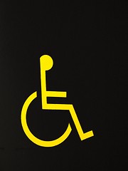 Image showing wheel chair access sign