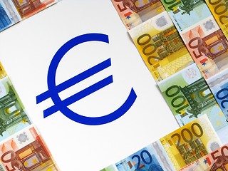 Image showing Money euro and sign