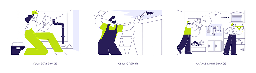 Image showing Property maintenance services abstract concept vector illustrations.