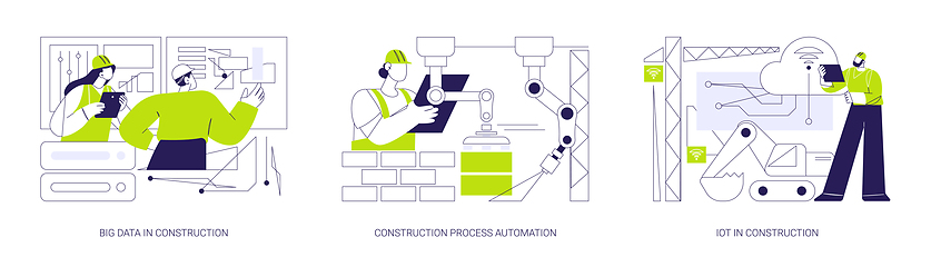 Image showing Building innovation abstract concept vector illustrations.