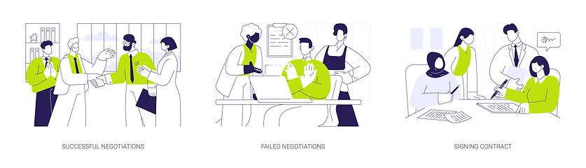 Image showing International negotiations abstract concept vector illustrations.