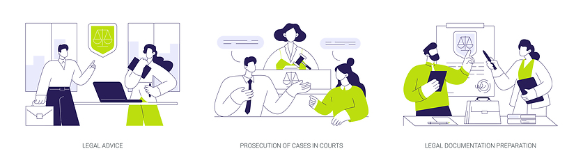 Image showing Legal department abstract concept vector illustrations.