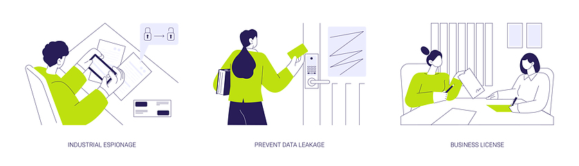 Image showing Confidential data abstract concept vector illustrations.