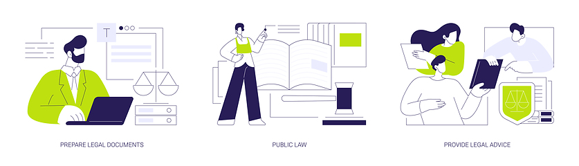 Image showing Law firm service abstract concept vector illustrations.