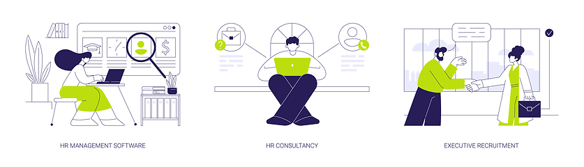 Image showing HR manager abstract concept vector illustrations.