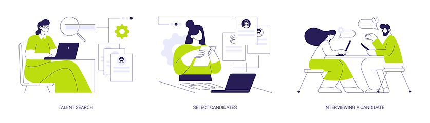 Image showing Searching employees abstract concept vector illustrations.