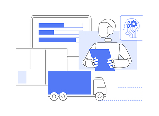 Image showing AI-Streamlined Routine Inquiries Handling abstract concept vector illustration.