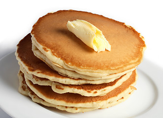 Image showing Pancakes and butter