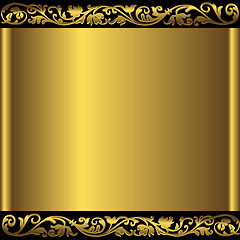 Image showing Golden abstract background