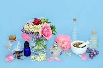 Image showing Herbs and Flowers for Homeopathic Herbal Medicine