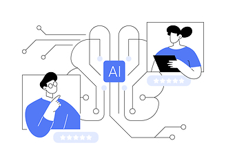 Image showing AI-Enabled Product or Service Enhancements abstract concept vector illustration.