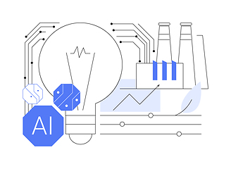 Image showing AI-Analyzed Energy Consumption abstract concept vector illustration.