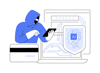 Image showing AI-Driven Fraud Prevention abstract concept vector illustration.