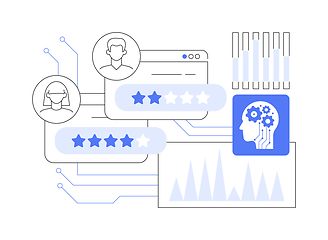 Image showing AI-Enhanced Customer Feedback Analysis abstract concept vector illustration.