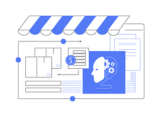 Image showing AI-Supported Return and Refund Processing abstract concept vector illustration.