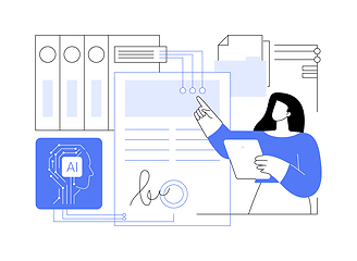 Image showing AI-Enhanced Legal Compliance abstract concept vector illustration.