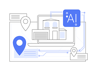 Image showing AI-Driven Property Sourcing abstract concept vector illustration.