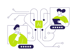 Image showing AI-Enabled Product or Service Enhancements abstract concept vector illustration.