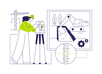 Image showing Level construction site abstract concept vector illustration.