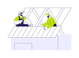 Image showing Roof sheathing abstract concept vector illustration.