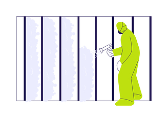 Image showing Spray foam insulation abstract concept vector illustration.