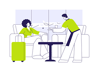 Image showing Business lounge abstract concept vector illustration.