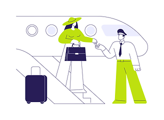 Image showing Meeting VIP passenger abstract concept vector illustration.