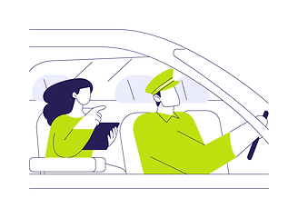 Image showing Personal driver abstract concept vector illustration.