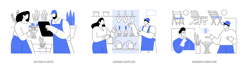 Image showing Garden center isolated cartoon vector illustrations se