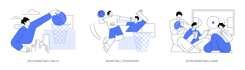 Image showing Basketball isolated cartoon vector illustrations se