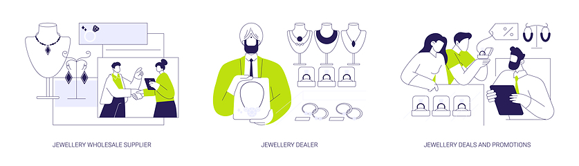 Image showing Jewellery business abstract concept vector illustrations.